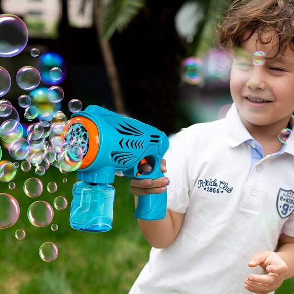 Automatic Bubble Gun with 2 Bottles Bubble Solutions for Kids Summer Toys - Picture 8 of 11